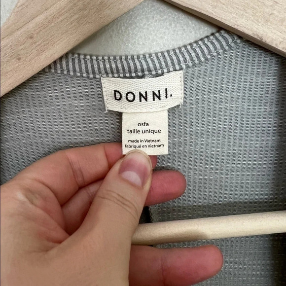 DONNI. • Ribbed Sweater Coat Cardigan - Picture 8 of 9